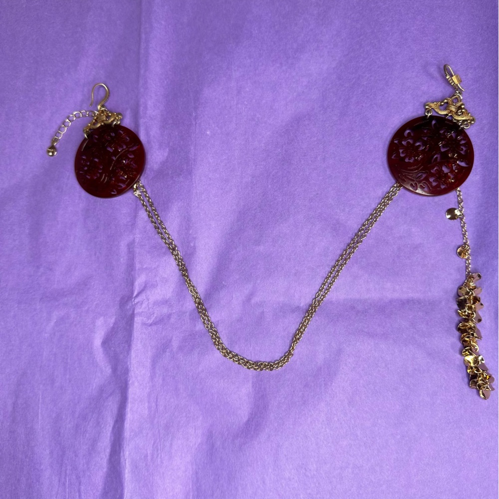 Floral Ear to Ear Chain Earrings😍